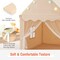 Large Kids Play Tent with Star Lights and Soft Mat for Playtime Adventure